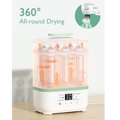Esterilizador e Secador De Mamadeiras Momcozy Electric Steam 8 em 1 - Secagem Ajustável