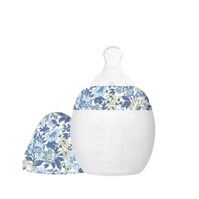Mamadeira Élhée Liberty Honey Dew Blue 150ML - 0M+ - Leve, Sensorial e Inquebrável